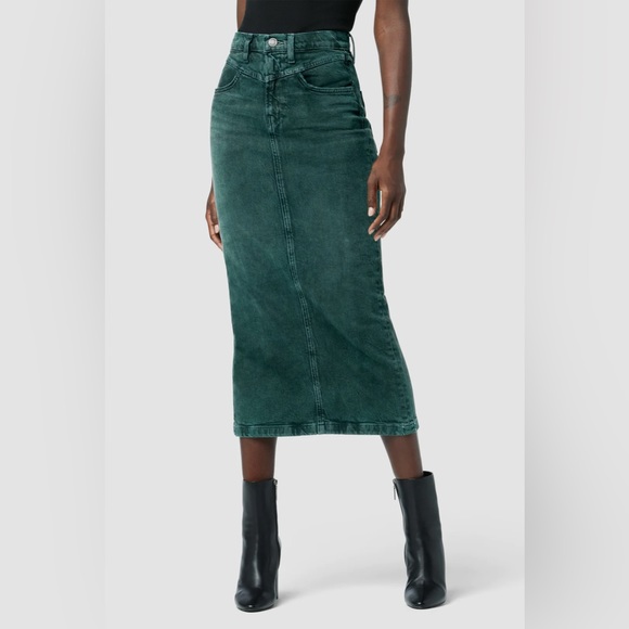 HUDSON Women's Paloma Pencil Jean Skirt - Vintage Inspired, Ankle Length, 5-Pocket Design
